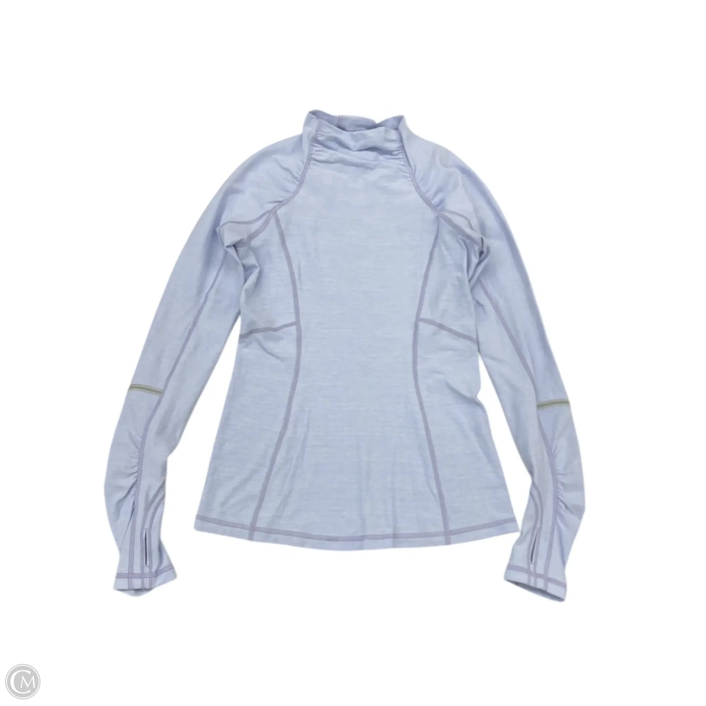Athletic Top Long Sleeve Crewneck By Lululemon In Blue, Size: S