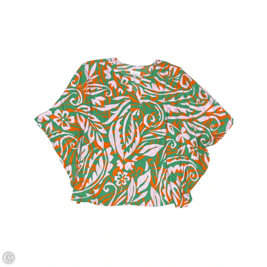 Top Short Sleeve By Belle By Kim Gravel In Orange & Pink, Size: 2x