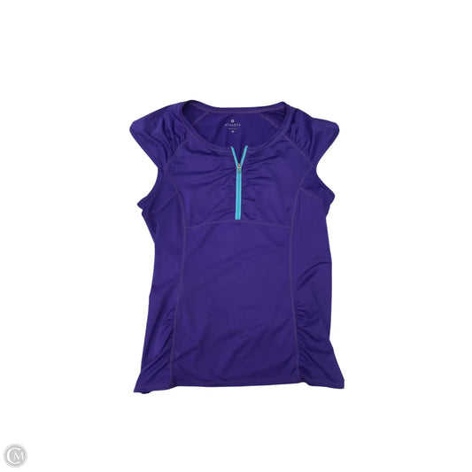 Athletic Top Short Sleeve By Athleta In Purple, Size: M