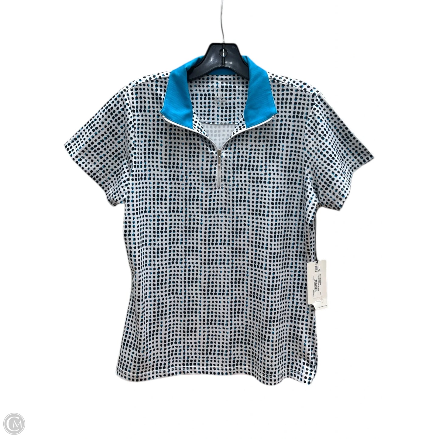 Athletic Top Short Sleeve By Tail In Blue & White, Size: M