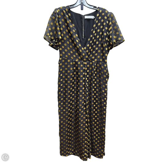 Jumpsuit By Astr In Black & Gold, Size: M
