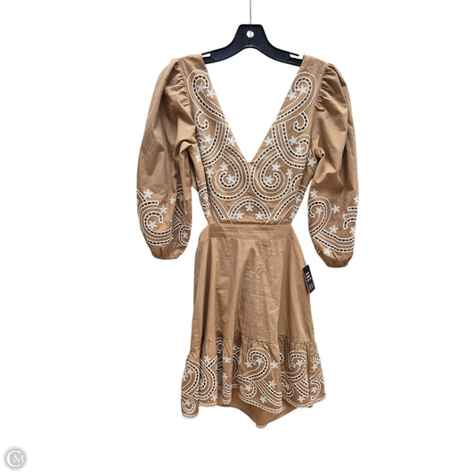 Dress Casual Midi By Express In Brown, Size: Xs