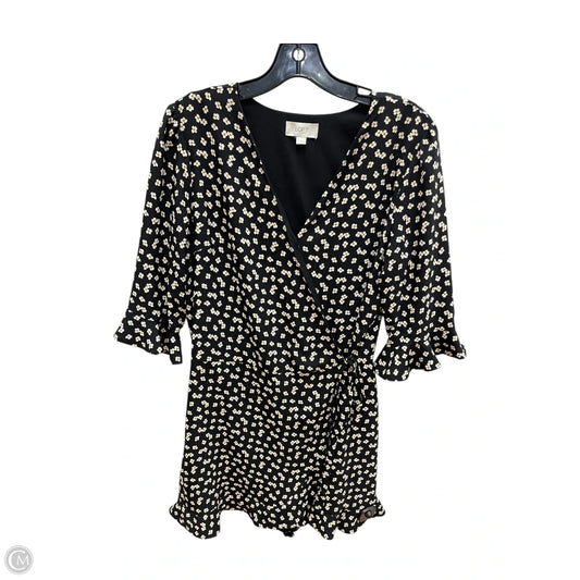 Dress Casual Midi By Loft In Black & Cream, Size: M