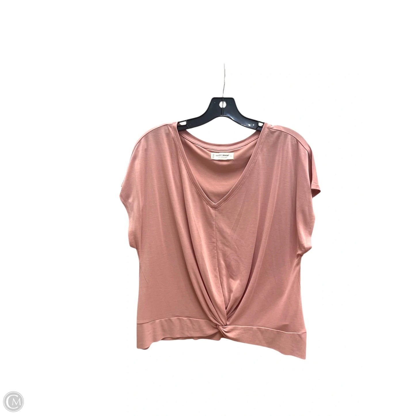 Top Short Sleeve By Lucky Brand In Pink, Size: L