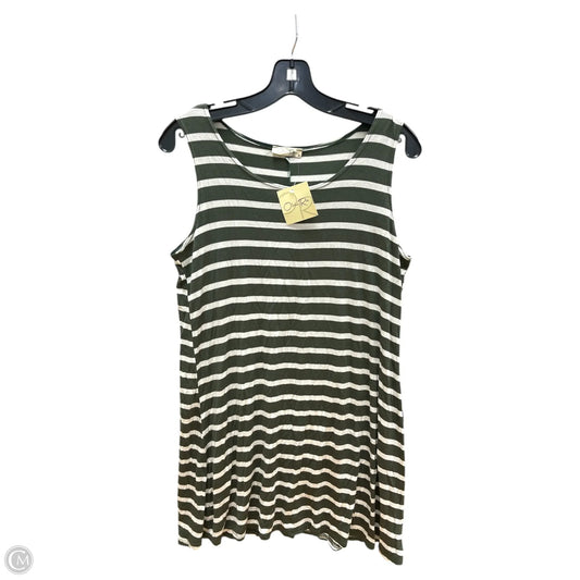 Top Sleeveless By Clothes Mentor In Green & White, Size: Xl