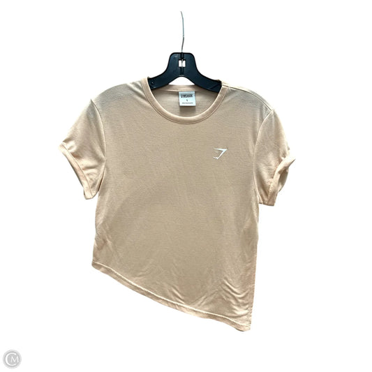 Athletic Top Short Sleeve By Gym Shark In Peach, Size: S