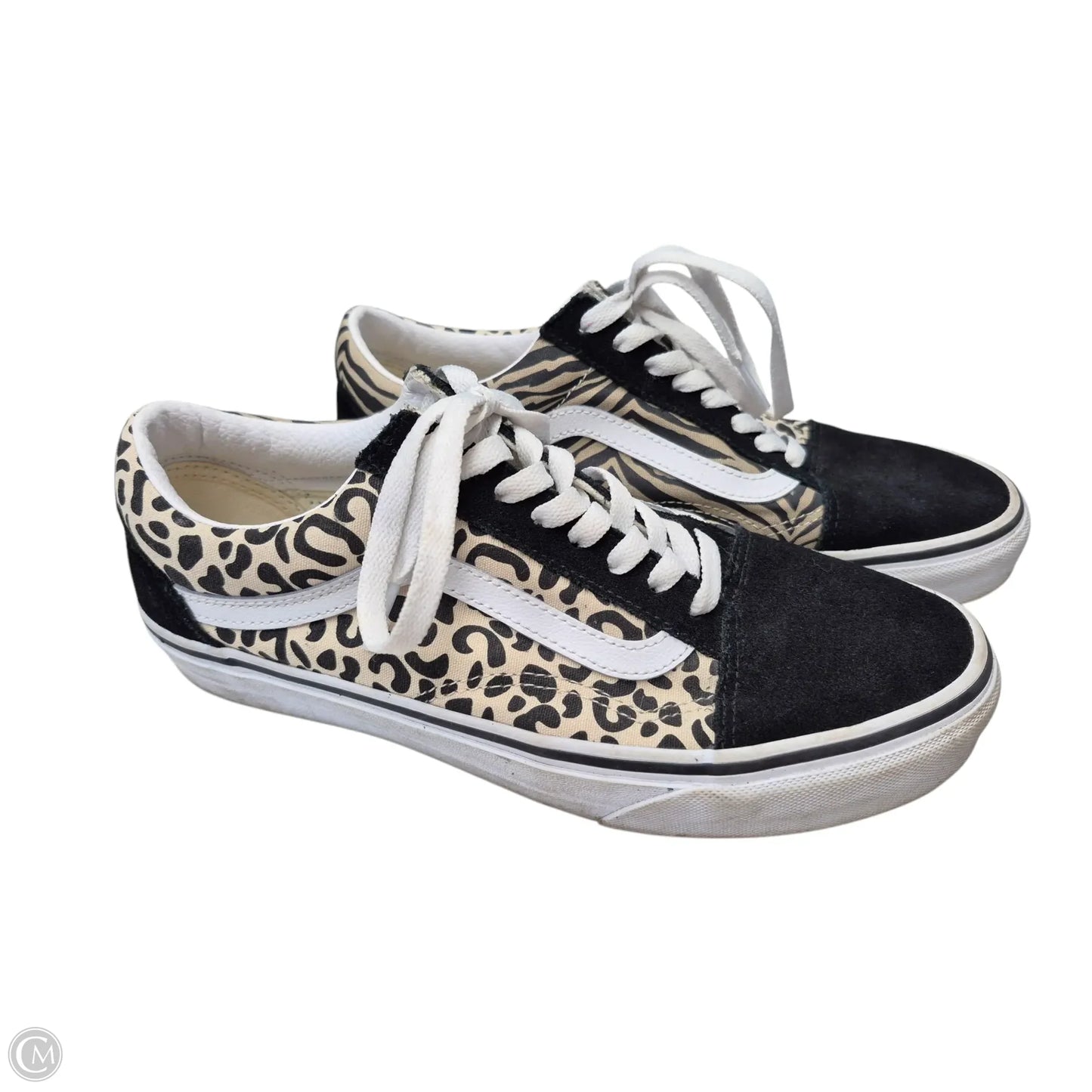Shoes Sneakers By Vans In Black & White, Size: 9
