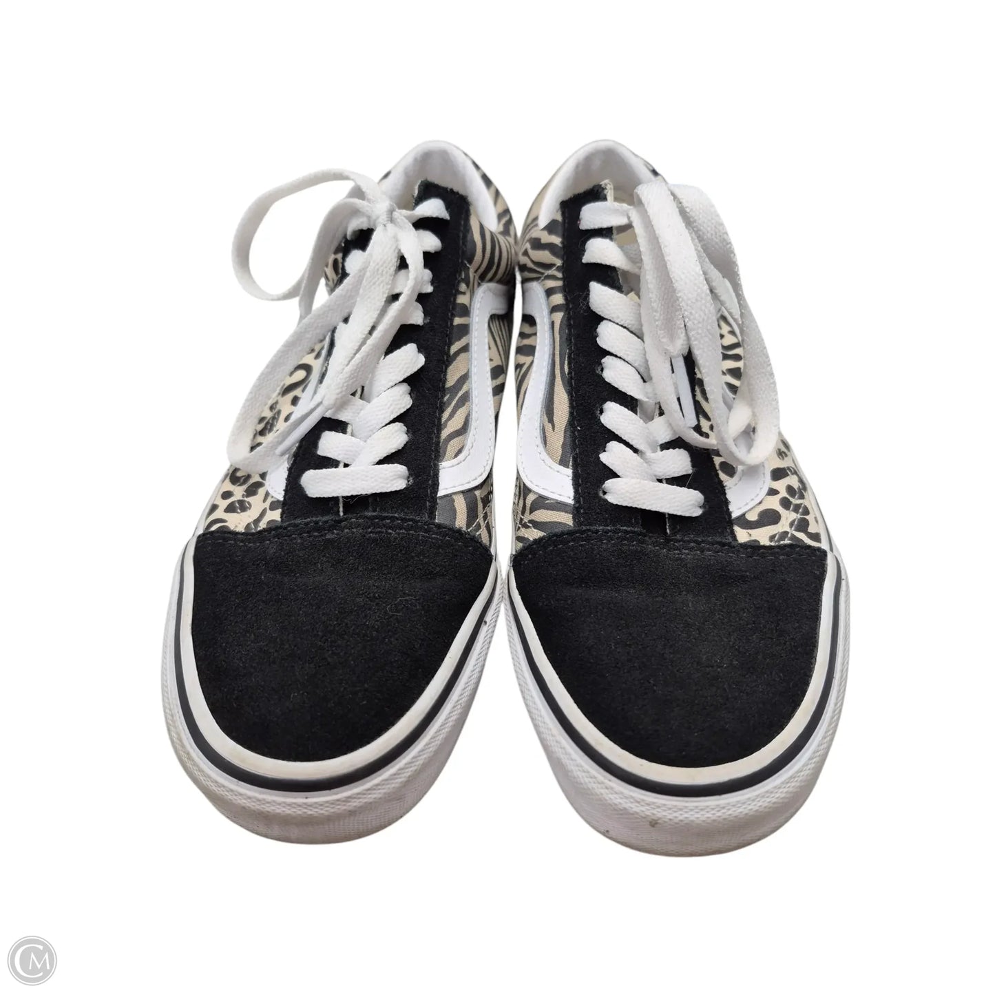 Shoes Sneakers By Vans In Black & White, Size: 9
