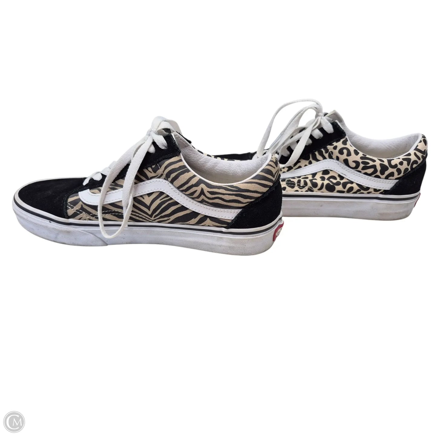 Shoes Sneakers By Vans In Black & White, Size: 9