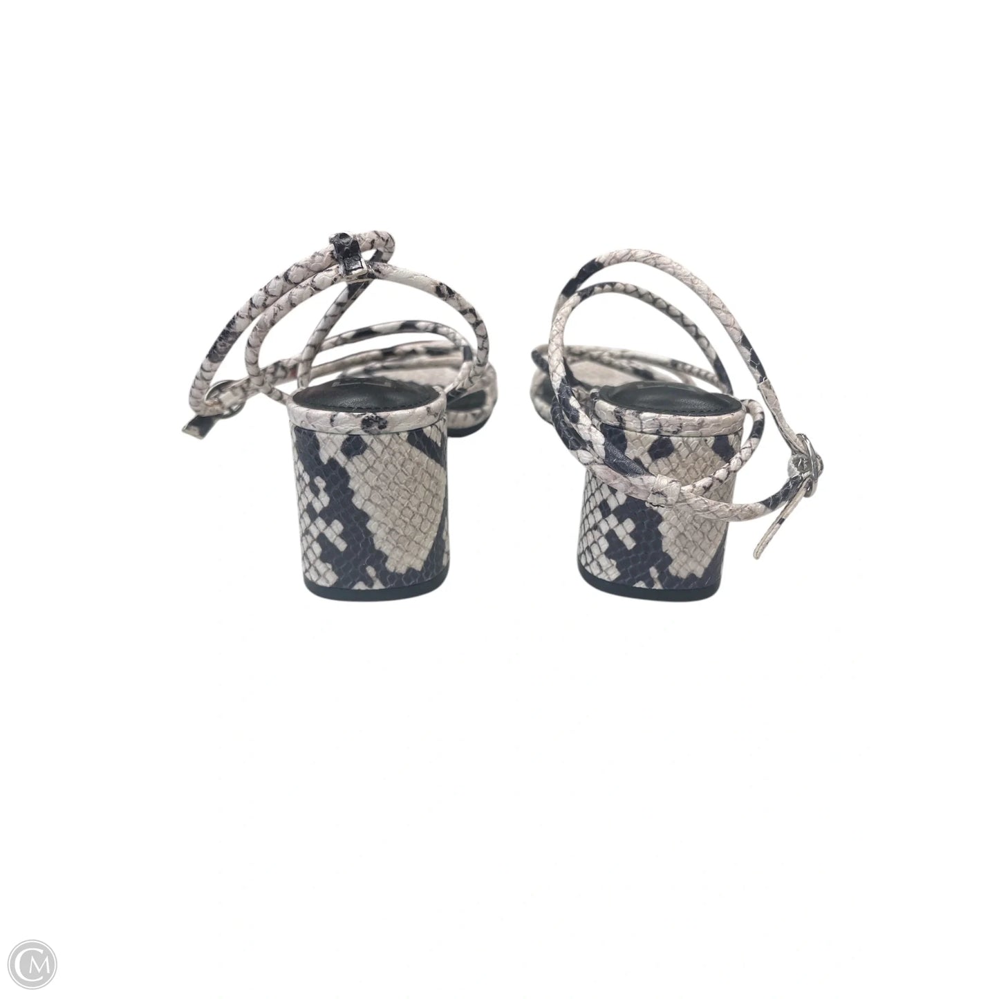 Sandals Heels Block By Marc Fisher In Snakeskin Print, Size: 6.5