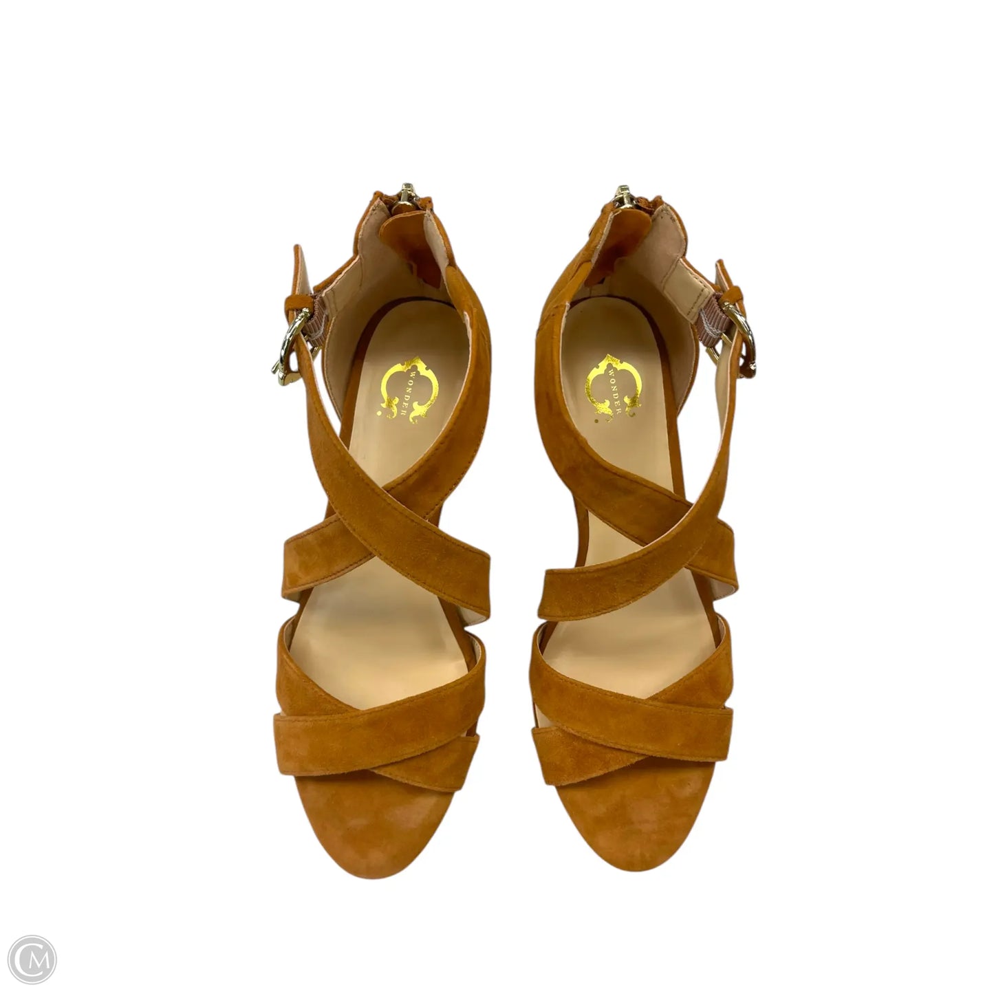 Sandals Heels Block By Wonder In Brown, Size: 6