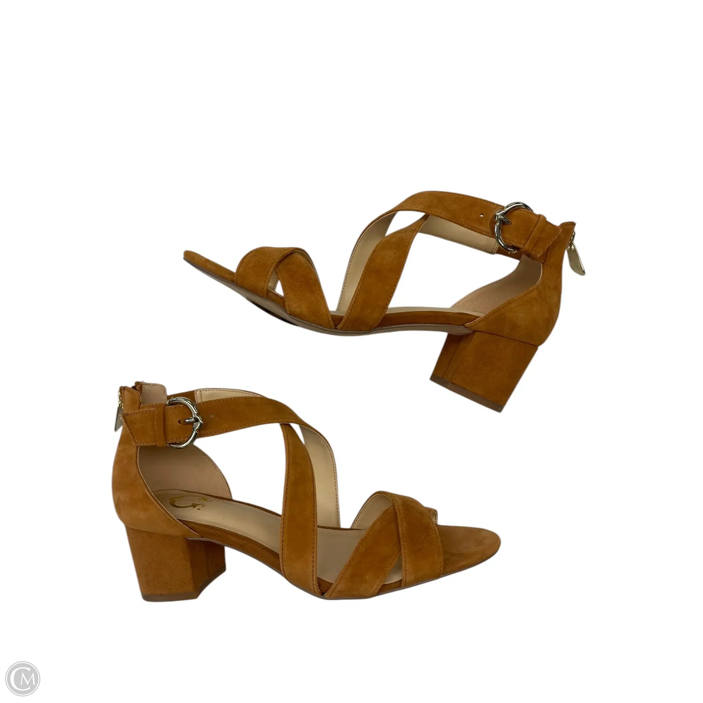 Sandals Heels Block By Wonder In Brown, Size: 6