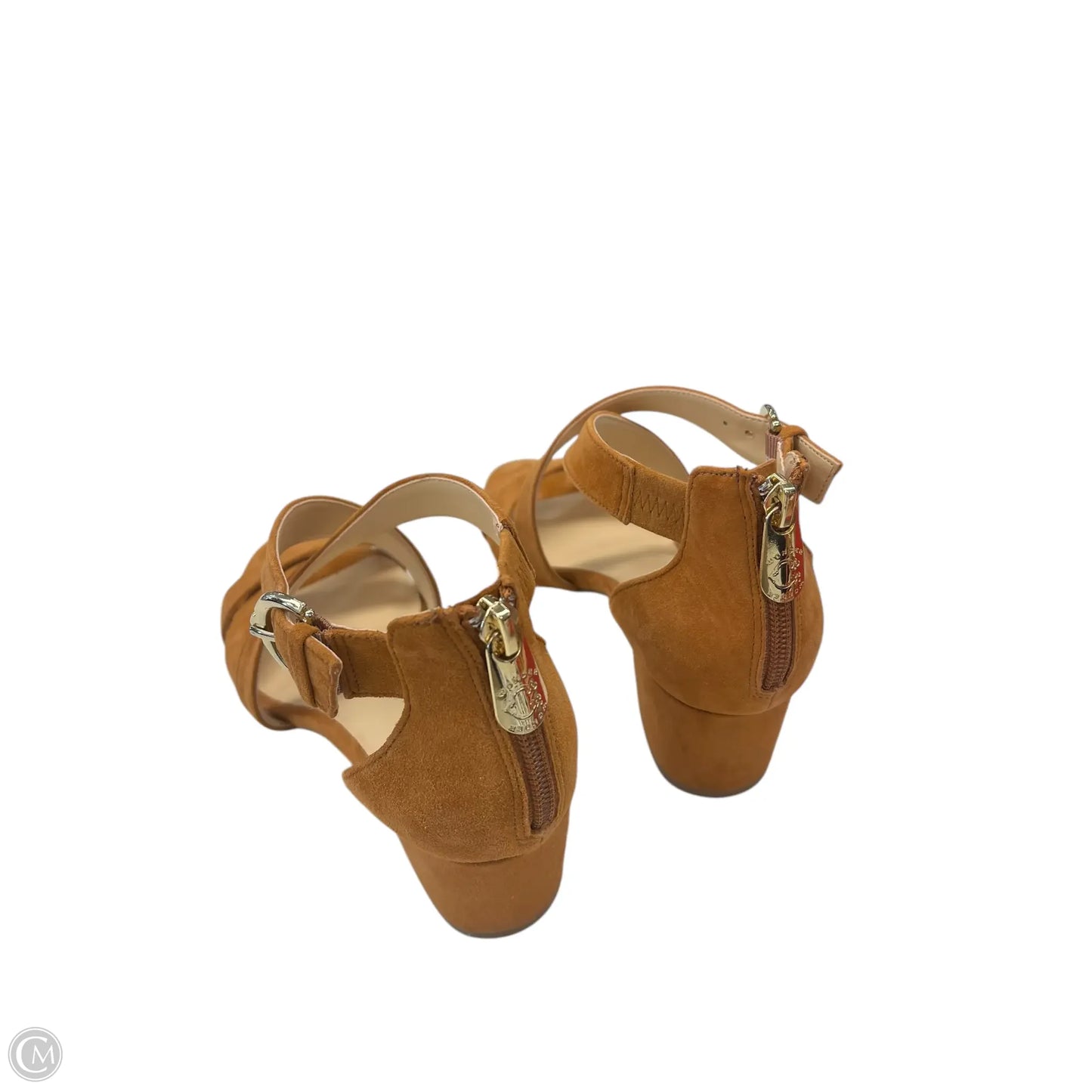 Sandals Heels Block By Wonder In Brown, Size: 6