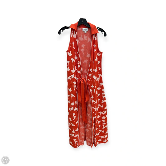 Dress Designer By Diane Von Furstenberg In Orange & White, Size: S