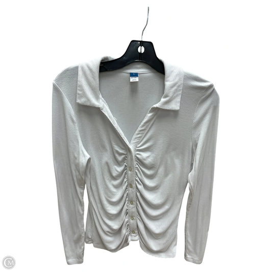 Top Long Sleeve By Old Navy In White, Size: L