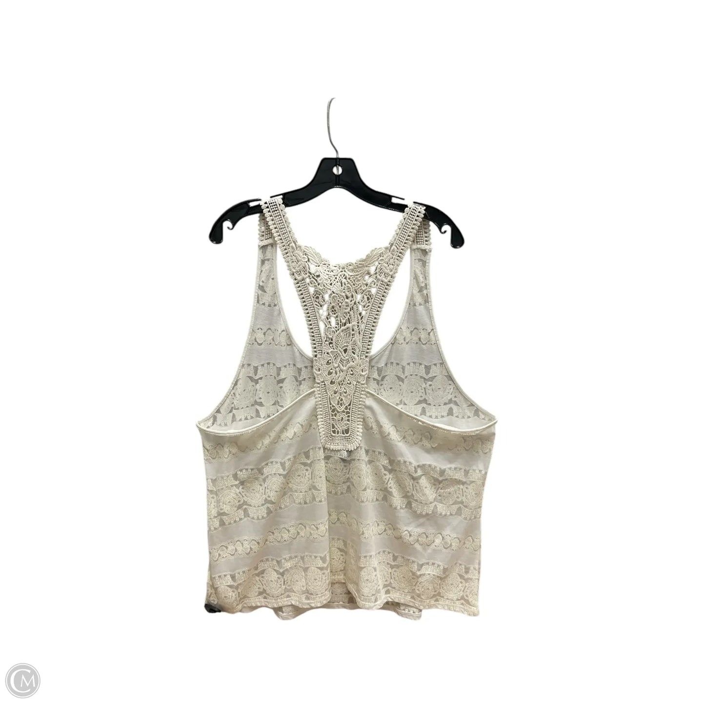 Tank Top By Clothes Mentor In Cream, Size: 3x