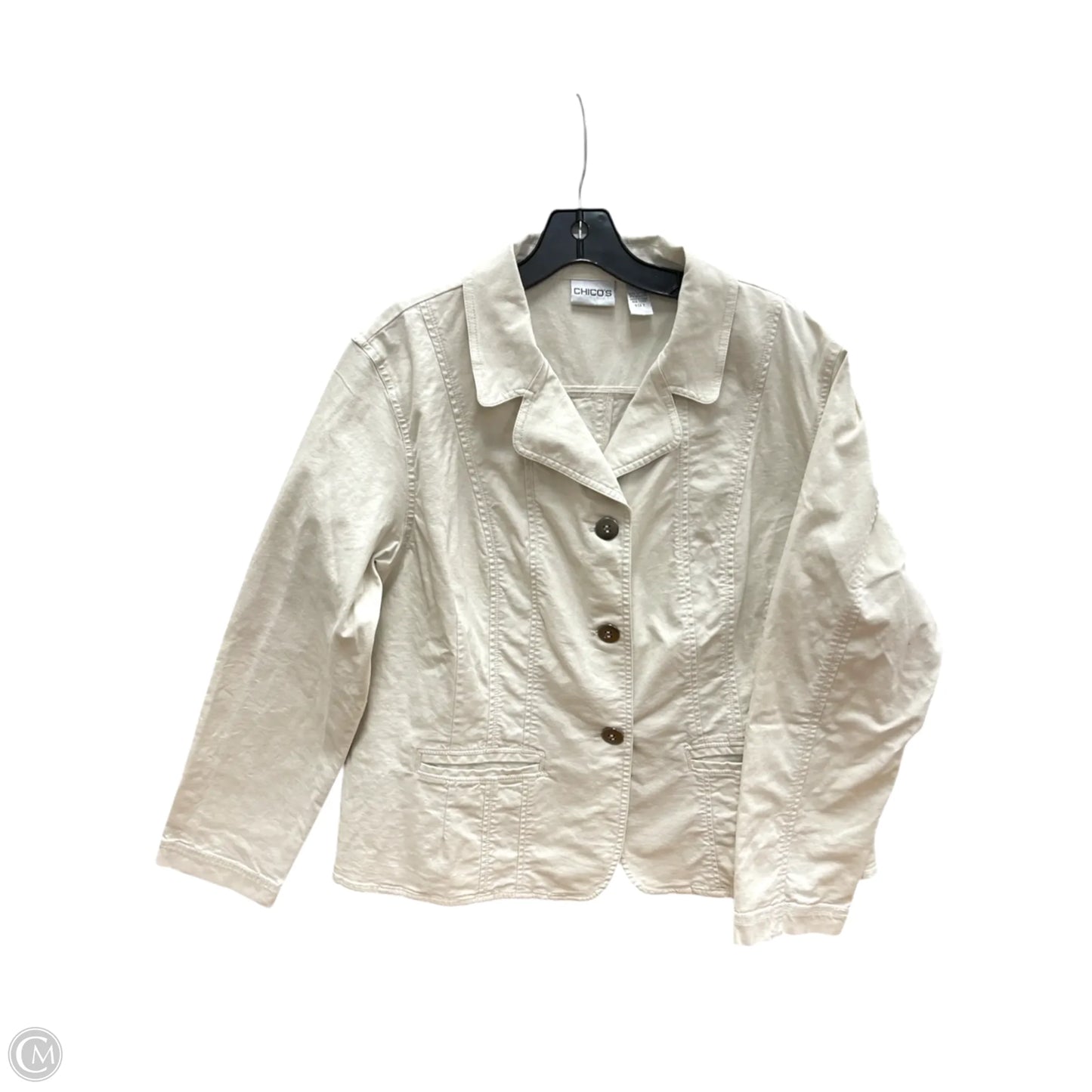Jacket Other By Chicos In Cream, Size: Xl