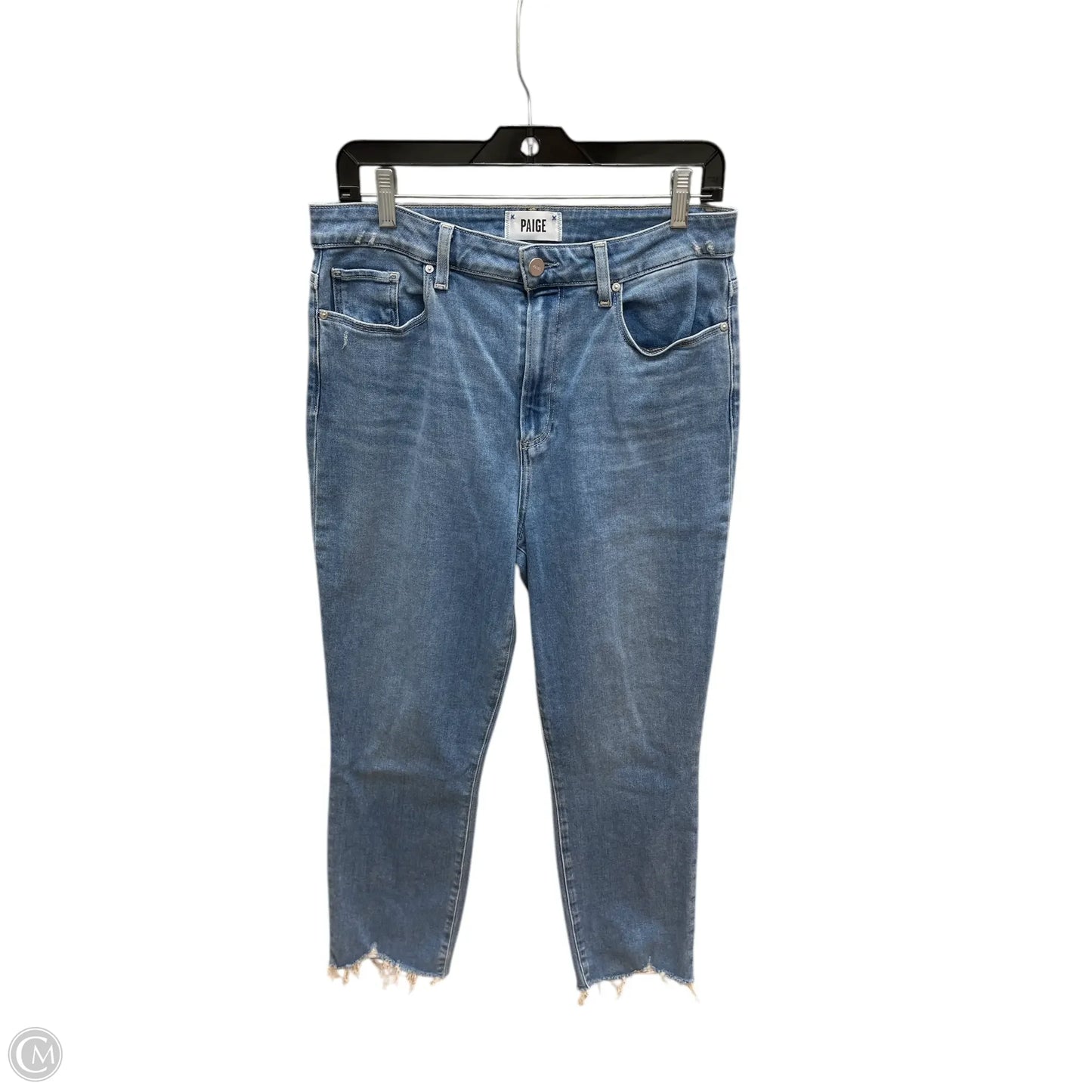 Jeans Straight By Paige In Blue Denim, Size: 10