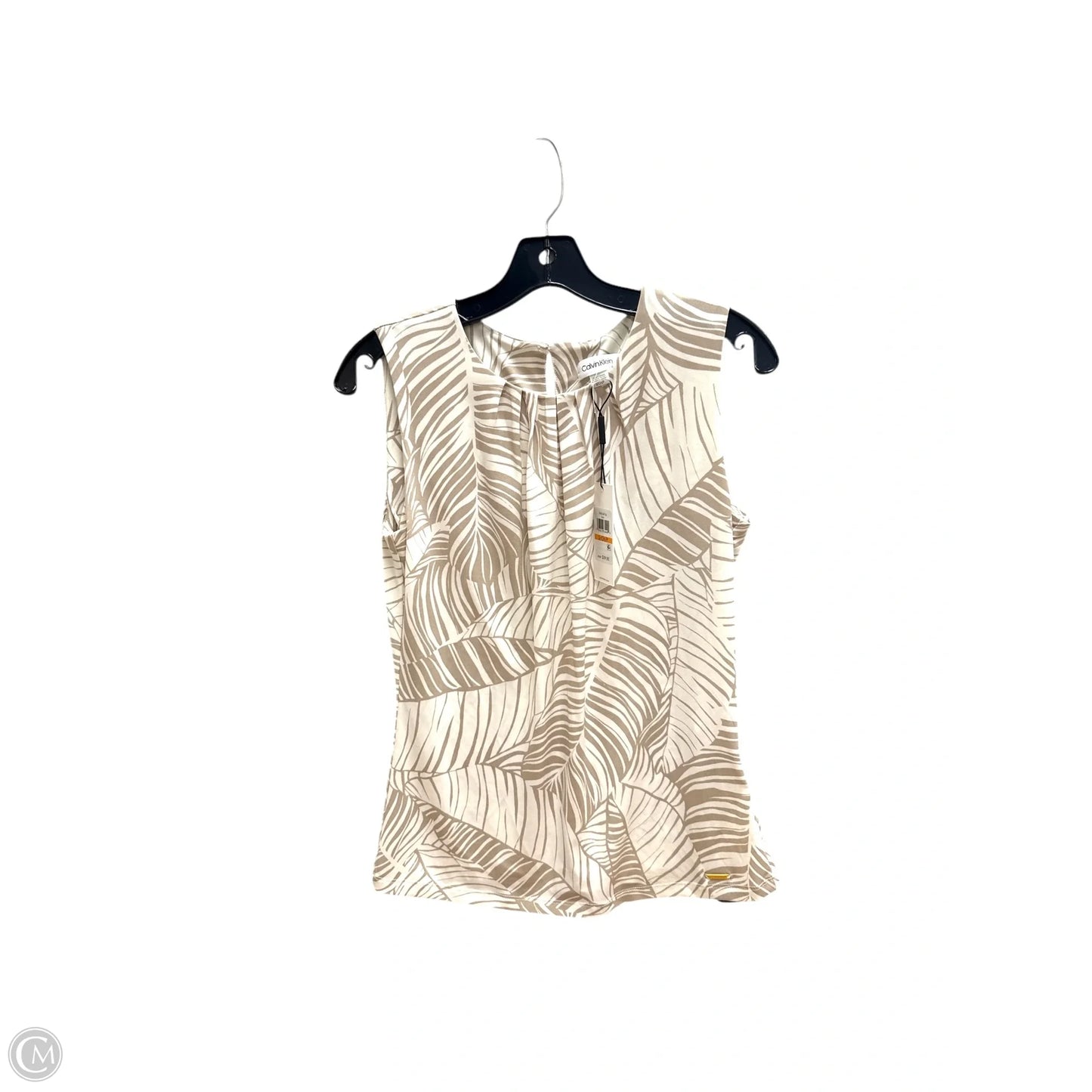 Top Sleeveless By Calvin Klein In White, Size: S