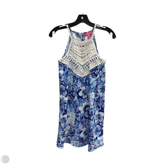 Dress Designer By Lilly Pulitzer In Blue & White, Size: Xs