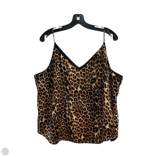 Top Sleeveless By Express In Animal Print, Size: Xl