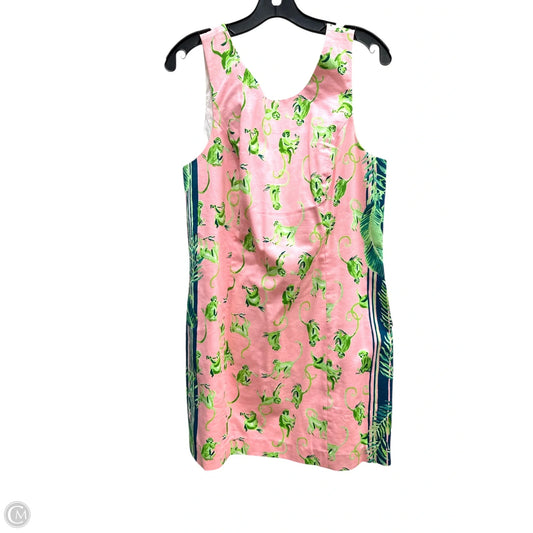 Dress Designer By Lilly Pulitzer In Green & Pink, Size: 14