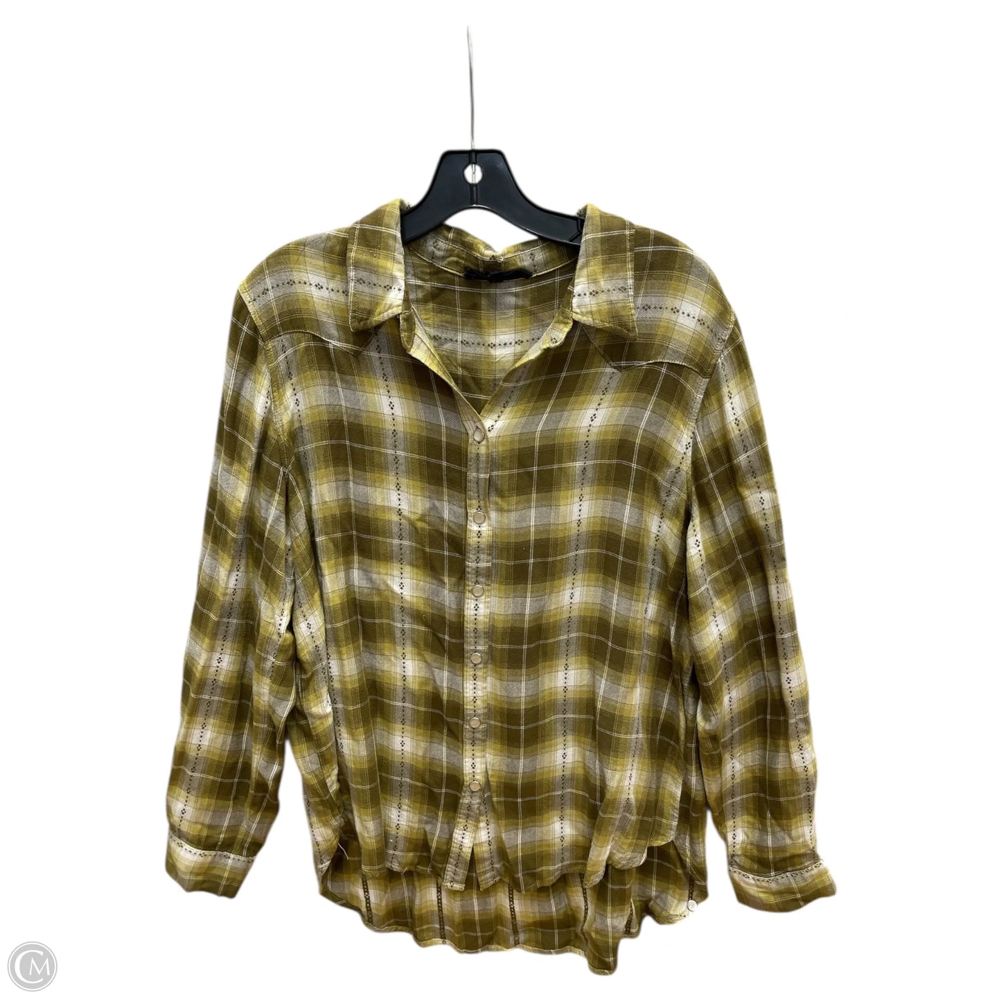 Top Long Sleeve By Jane And Delancey In Yellow, Size: L