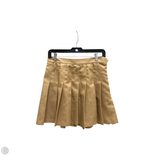 Skirt Midi By Los Angeles Apparel In Tan, Size: L
