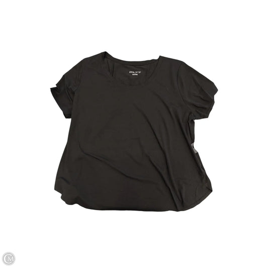 Top Short Sleeve Basic By Ava & Viv In Black, Size: 2x