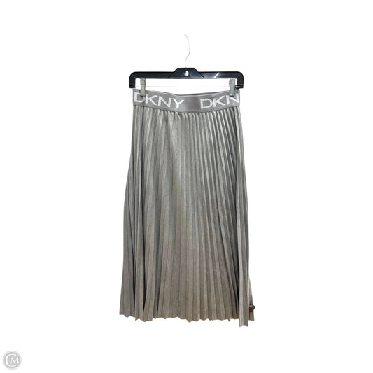 Skirt Midi By Dkny In Silver, Size: 8