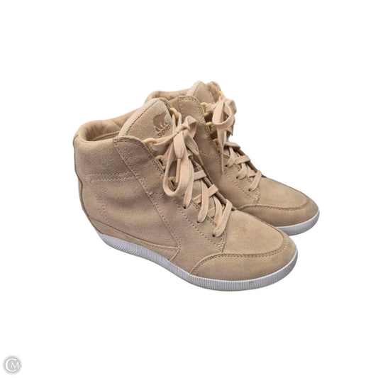 Shoes Heels Wedge By Sorel In Pink, Size: 6