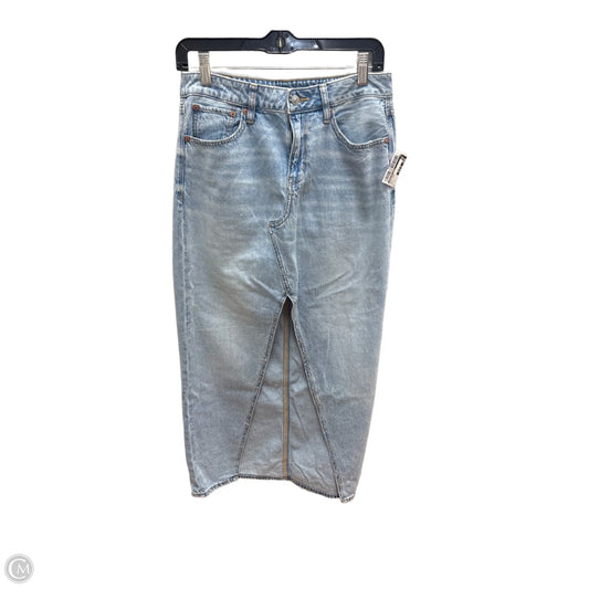 Skirt Midi By American Eagle In Blue Denim, Size: 2