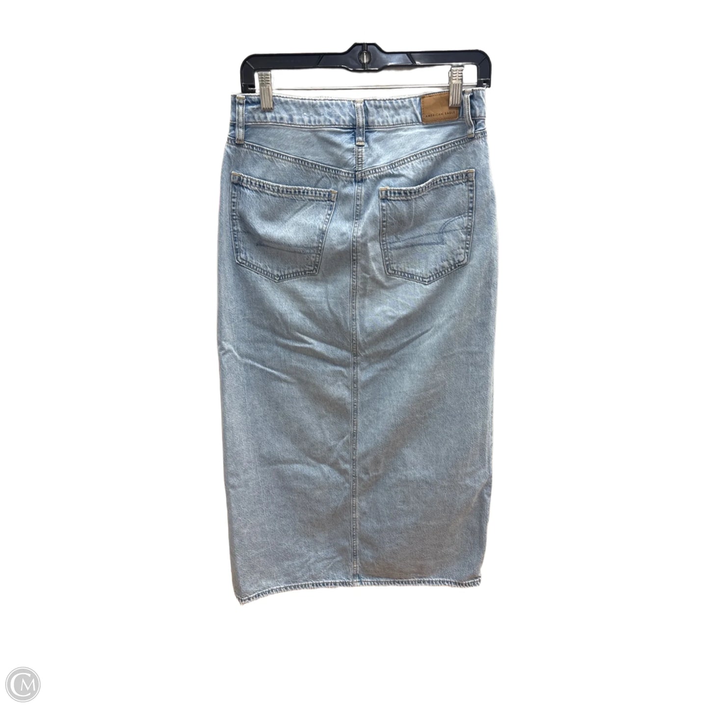 Skirt Midi By American Eagle In Blue Denim, Size: 2