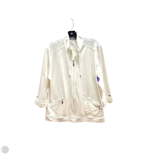 Sweatshirt Crewneck By Karen Scott In White, Size: L