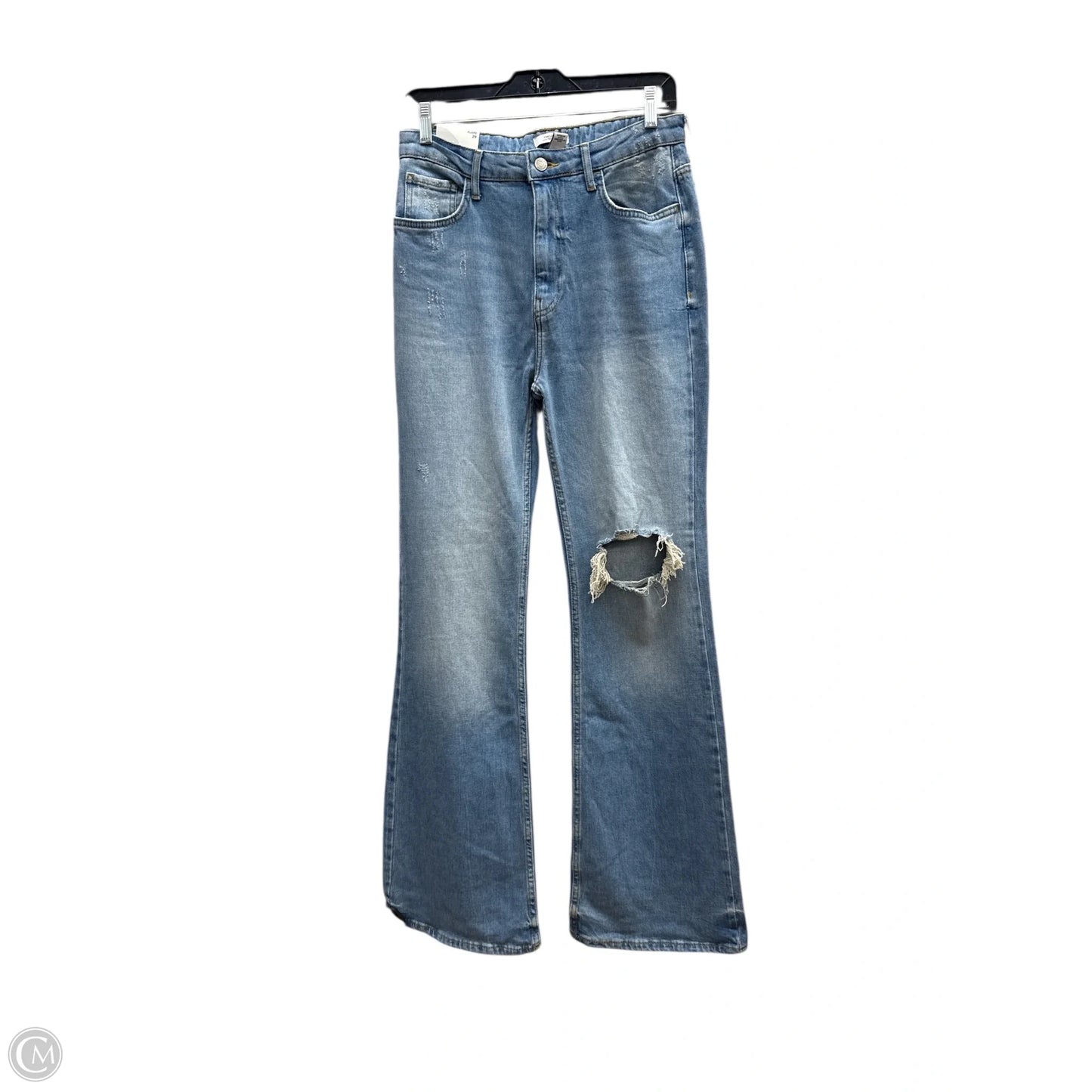 Jeans Flared By Forever 21 In Blue Denim, Size: 8