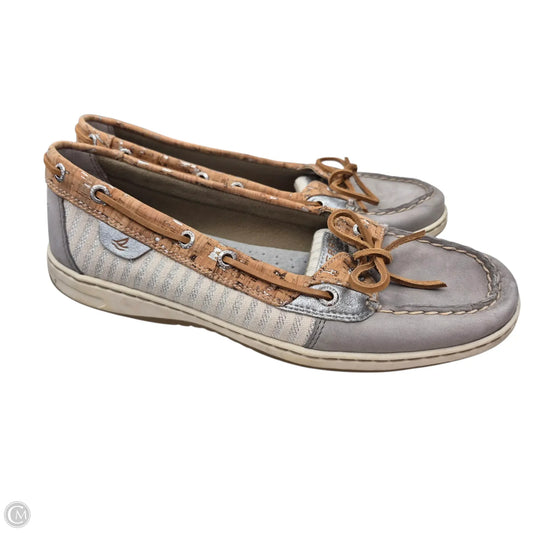 Shoes Flats By Sperry In Silver, Size: 10