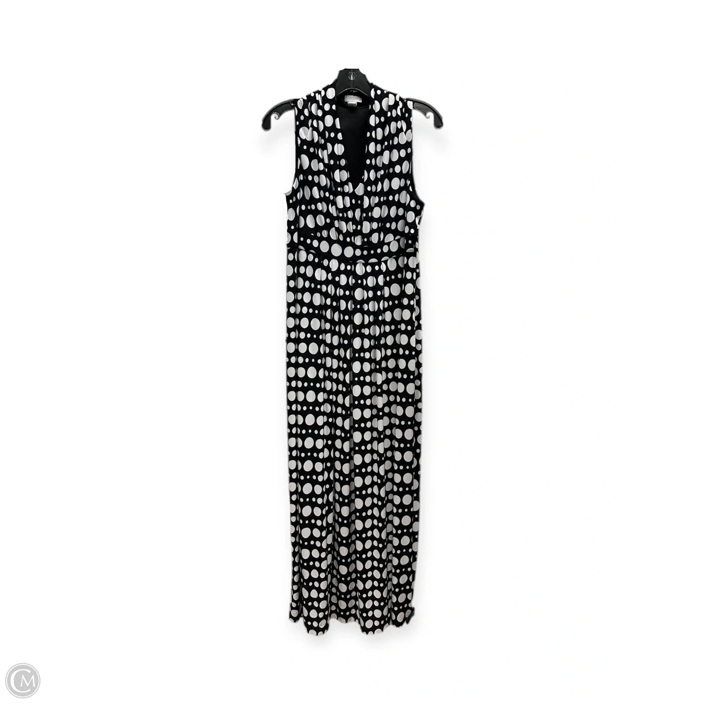 Dress Casual Maxi By Chicos In Black & White, Size: L