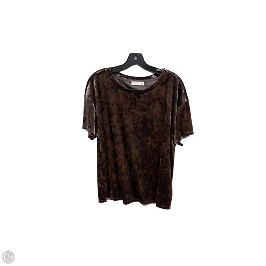 Top Short Sleeve By 89th And Madison In Brown, Size: L
