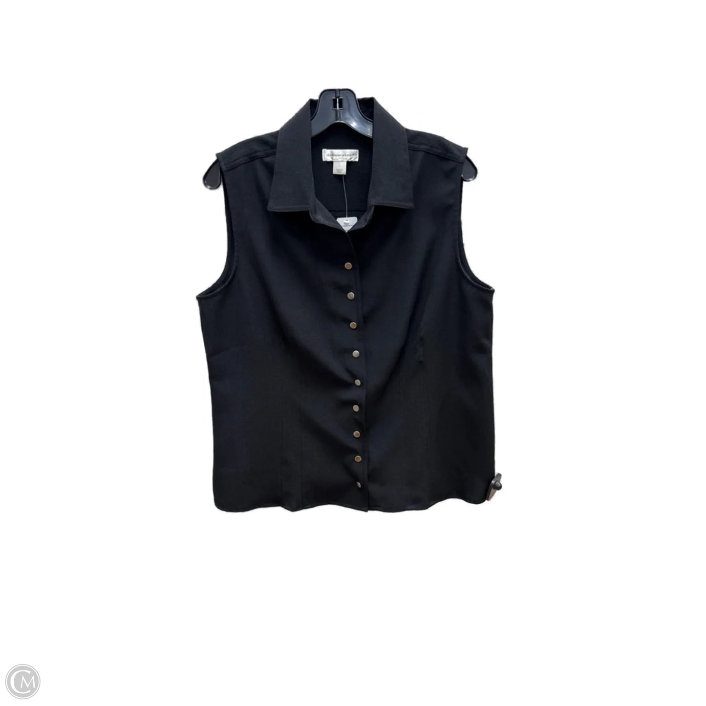 Top Sleeveless By Christopher And Banks In Black, Size: L