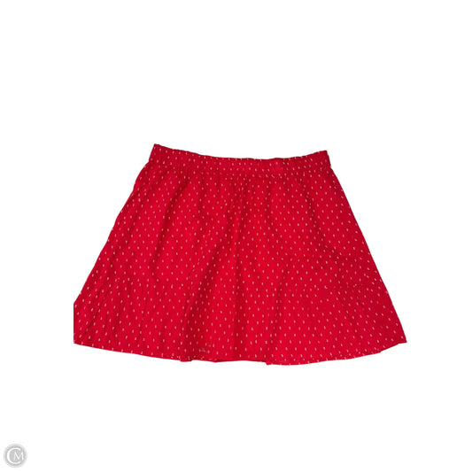 Skirt Midi By Loft In Red, Size: Xl