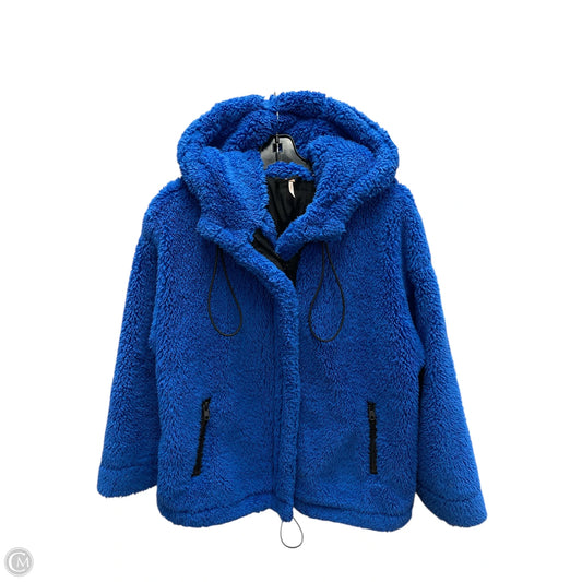 Jacket Faux Fur & Sherpa By Free People In Blue, Size: Xs