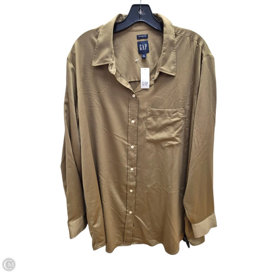 Top Long Sleeve By Banana Republic In Green, Size: Xl