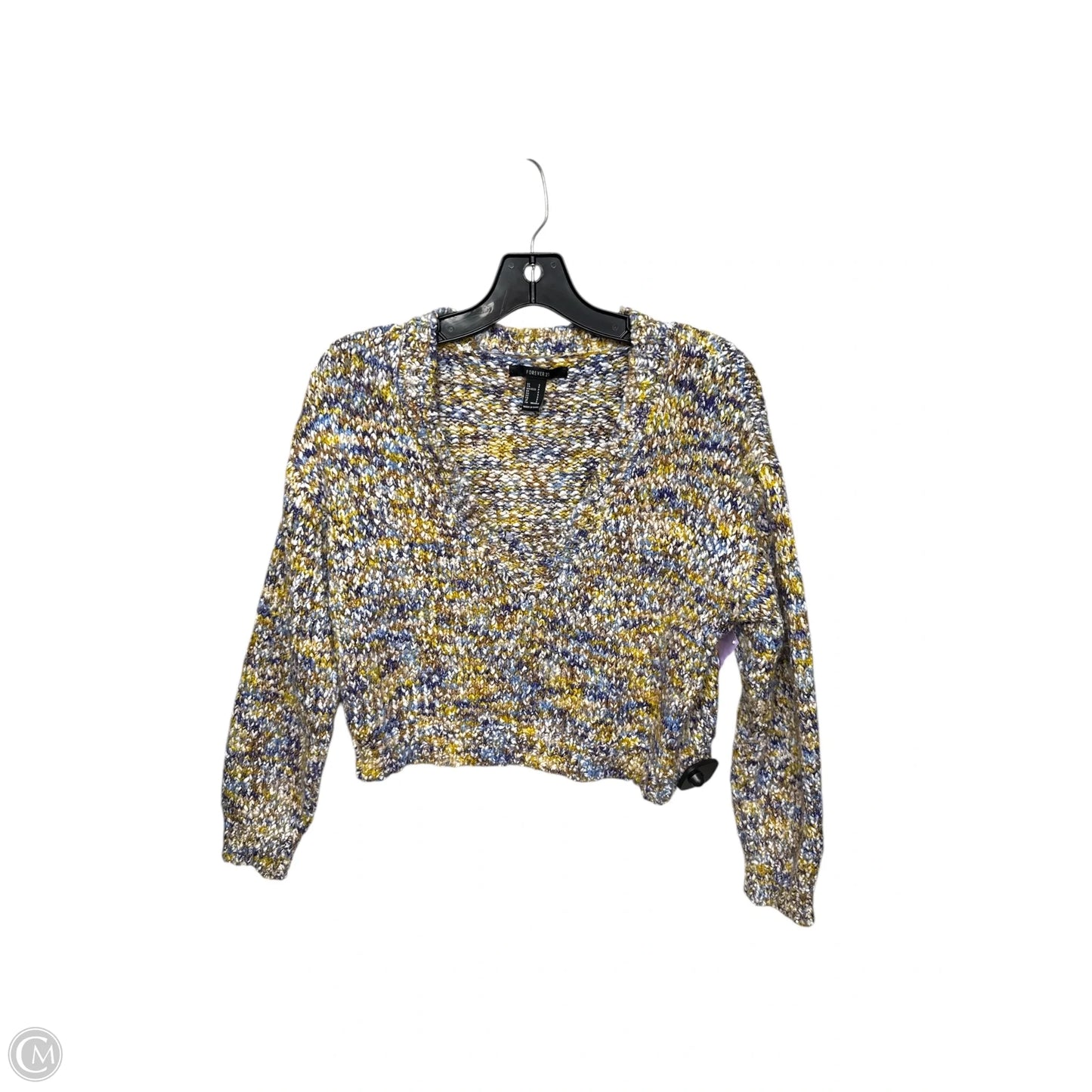 Sweater By Forever 21 In Blue & Yellow, Size: S