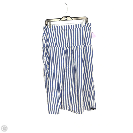 Skirt Midi By Old Navy In Blue & White, Size: L
