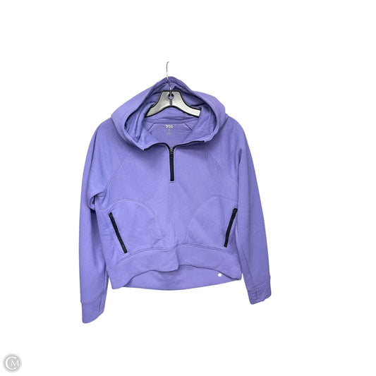 Athletic Sweatshirt Hoodie By Dsg Outerwear In Purple, Size: S