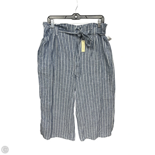 Pants Wide Leg By Max Studio In Blue & White, Size: M