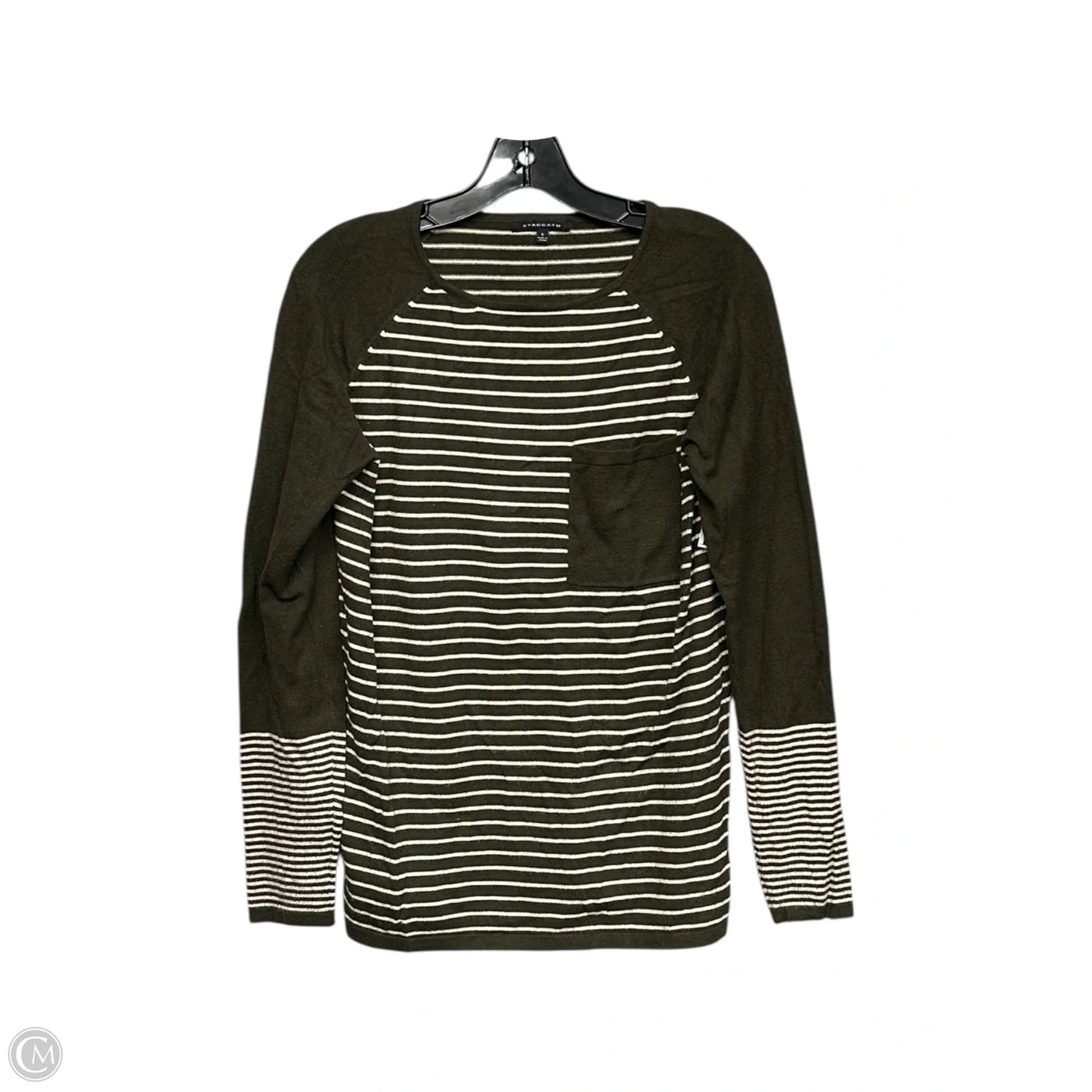 Sweater By Staccato In Green & White, Size: S