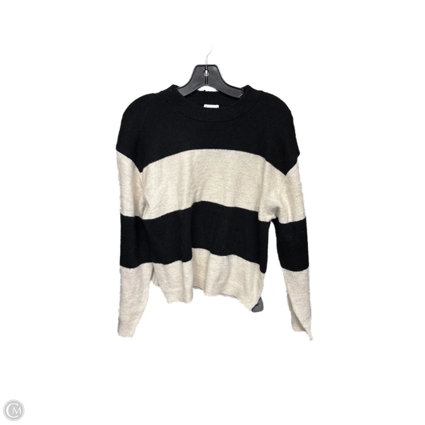 Sweater By H&m In Black & White, Size: M