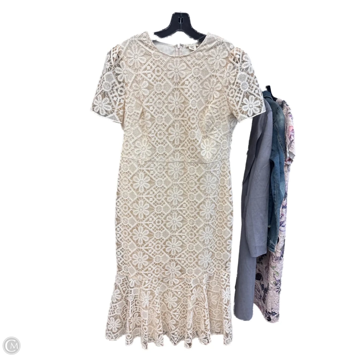 Dress Party Long By Shosanna In Cream, Size: 12