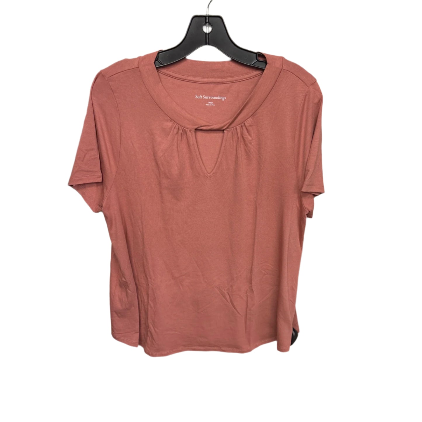Top Short Sleeve By Soft Surroundings In Pink, Size: L